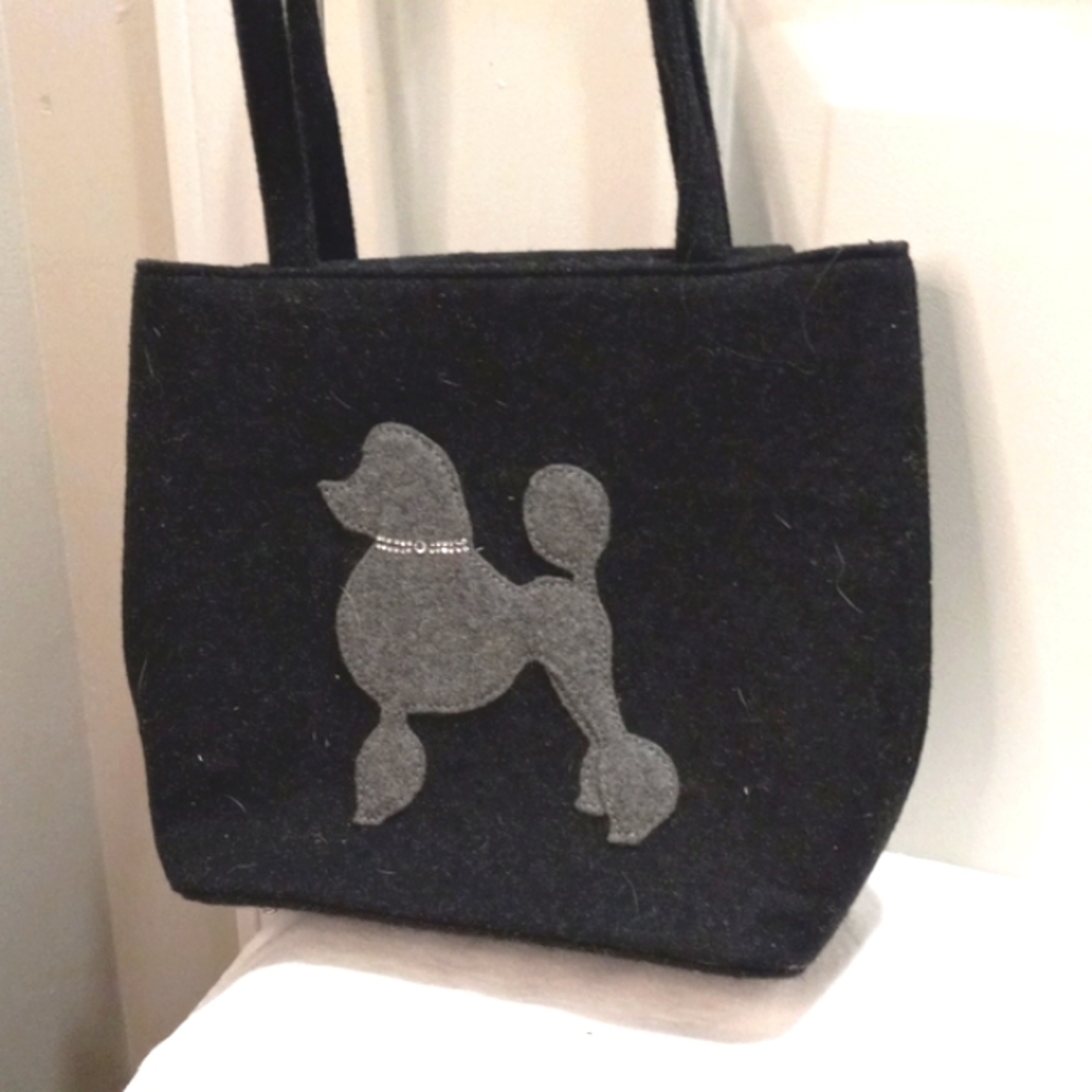 Grey Poodle Purse 21" Handle & Magnetic Closure.